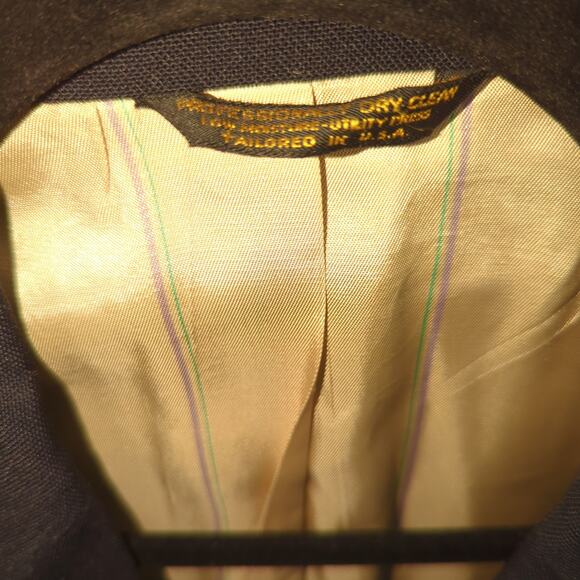 Wimbledon Racquet Club 44R Navy Blazer Men's Gold Button Ivy Preppy USA Made - Picture 3 of 11